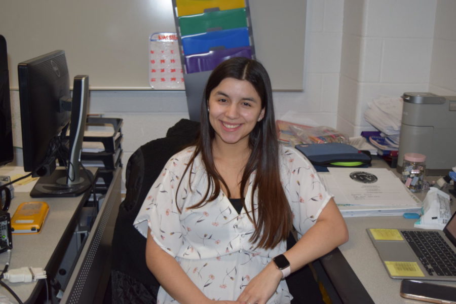 Ms. DeLeon is finishing her student teaching experience in May.