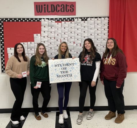 January Students of the Month (Left to Right): Bella Slaina, Samantha Day, Kaylyn Vlosich, Gianna DeSalvo, Isabella Sahli