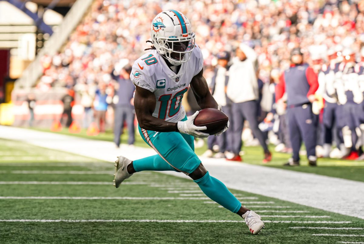 Tyreek Hill is a wide receiver for the Dolphins.