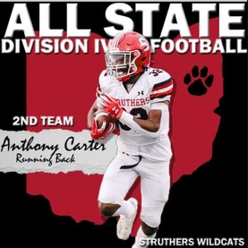Anthony Carter, senior, achieved All State Honors in football.