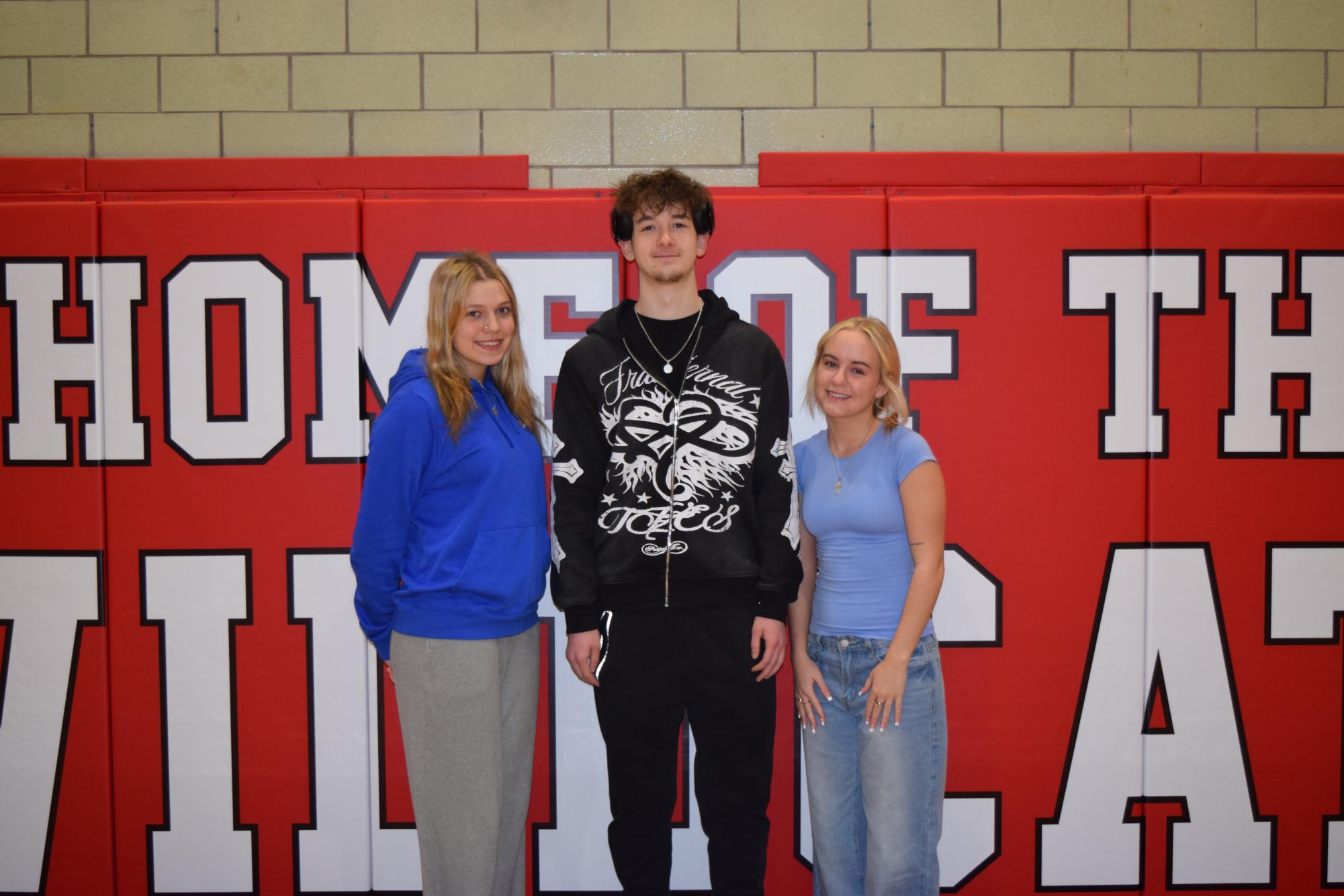Seniors (left to right): Natalie Wolikow, Jacob Howard, Emily Adamson
Missing from Photo: Marley Tarr and Tyzjere Price