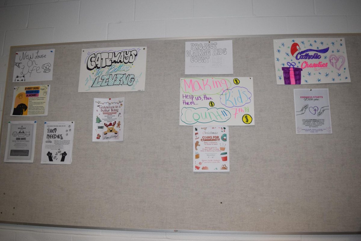 Students created posters to help raise money for local nonprofits.