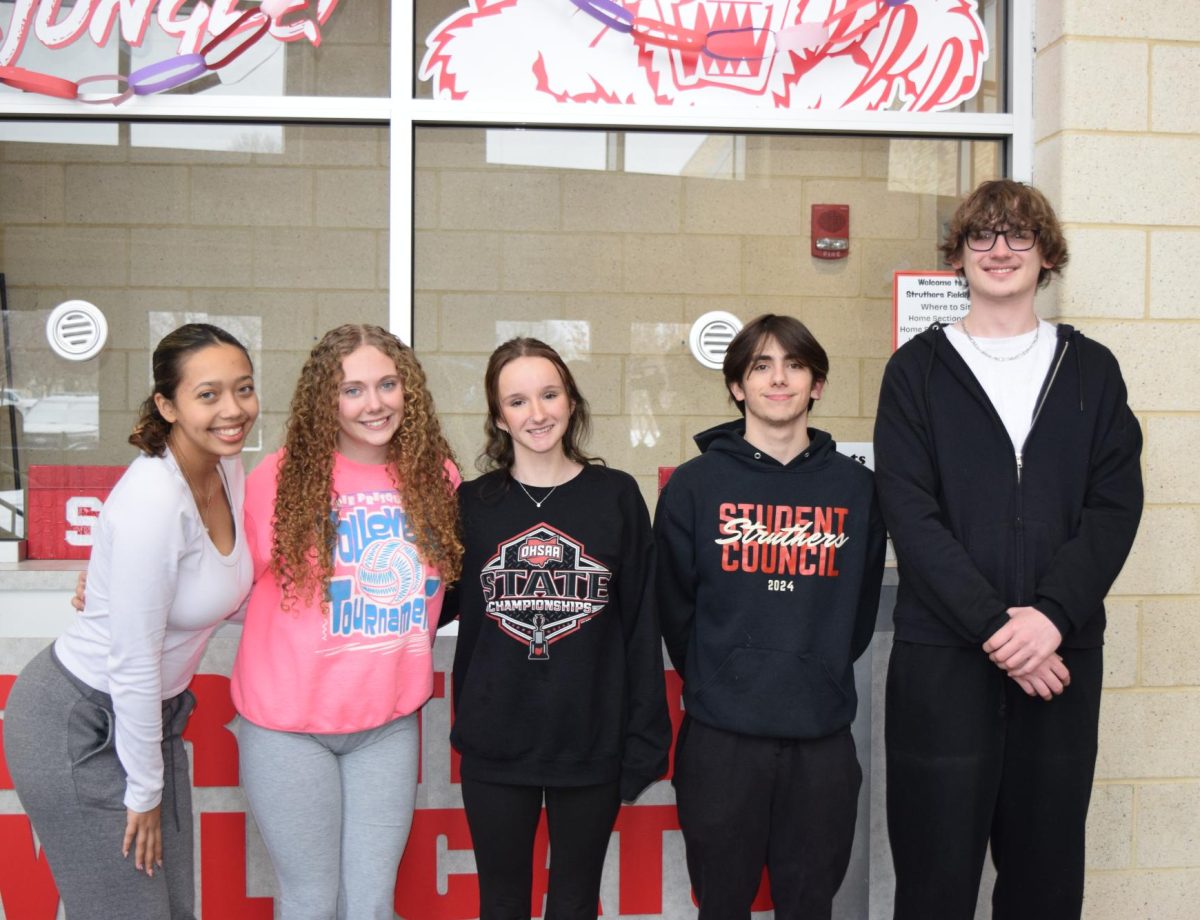 Seniors (left to right): Mel West, Madison Marshall, Regan Kessler, Ryan Gulu, Ethan Howard