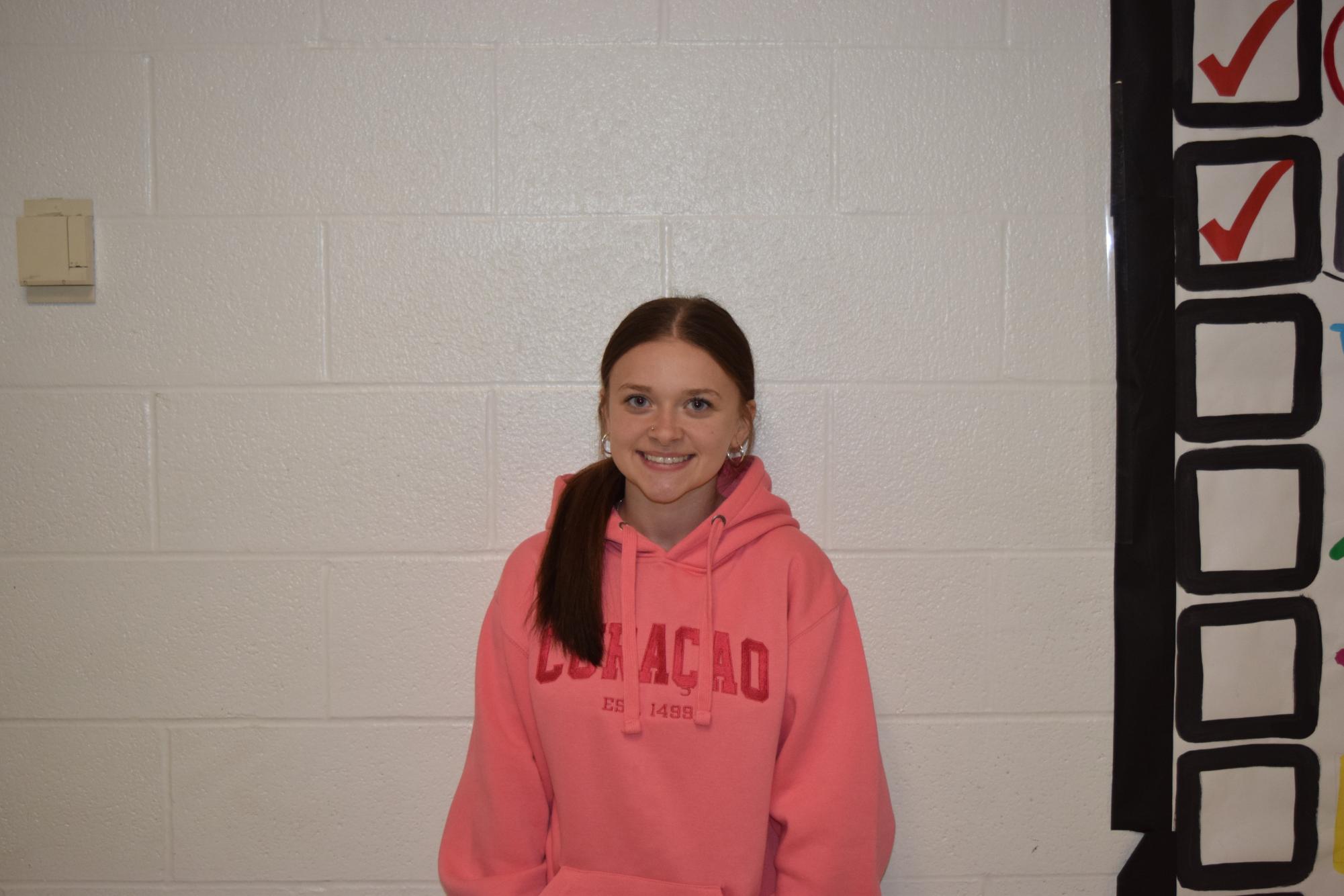 Angelina Donofrio, junior, is a bowler on the girls' team.