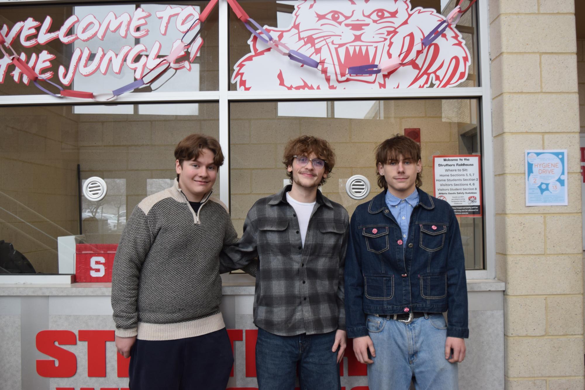 (Left to Right): Rowan Hetrick, James Harrison, CJ Harmon