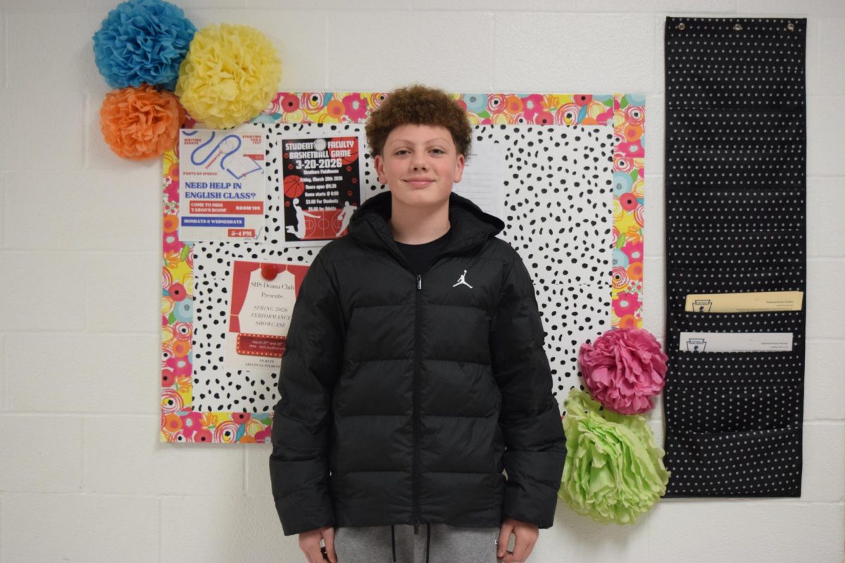 Bradley Miller, freshman, helped lead the freshmen to their basketball championship.