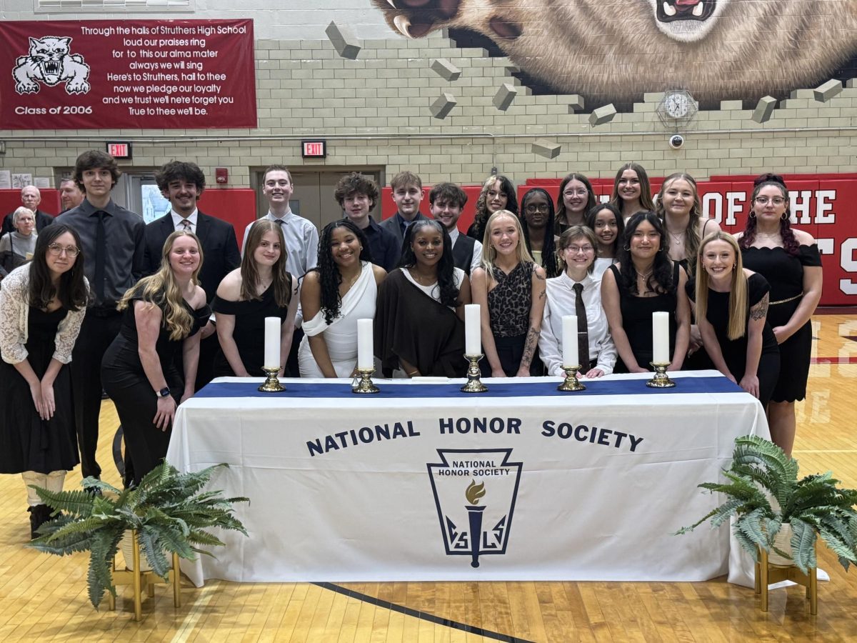 New Inductees 
First Row (Left to Right): Lilly Dlwgosh, Emily McDowell, Alyssa Carcelli, Ari'Ana Foster, Temple Jones, Peyton Socha, Charlotte DuBois, Alexandra Ashraf Karam Milad, Riley Guy
Back Row (Left to Right): Jackson West, Cooper Creighton, Hayden Verna, Jacob Patti, Connor Jones, Owen Eisenbraun, Aubrey Morgan, Kadence Pearce, Morgan Howard, Amira West, Lydia Schuler, Madisyn Peterson, Amanda Maro
