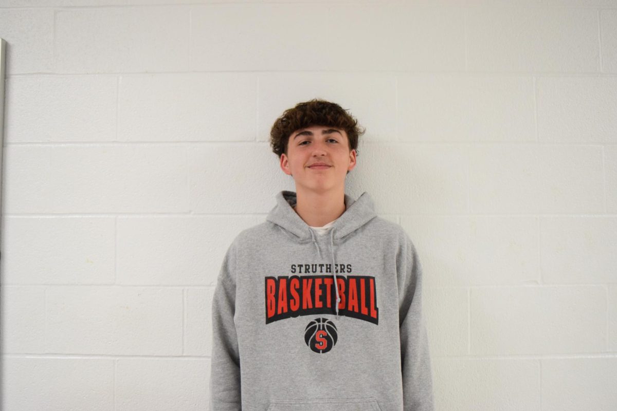 Landon Fox, freshman, is a power forward for the basketball team.