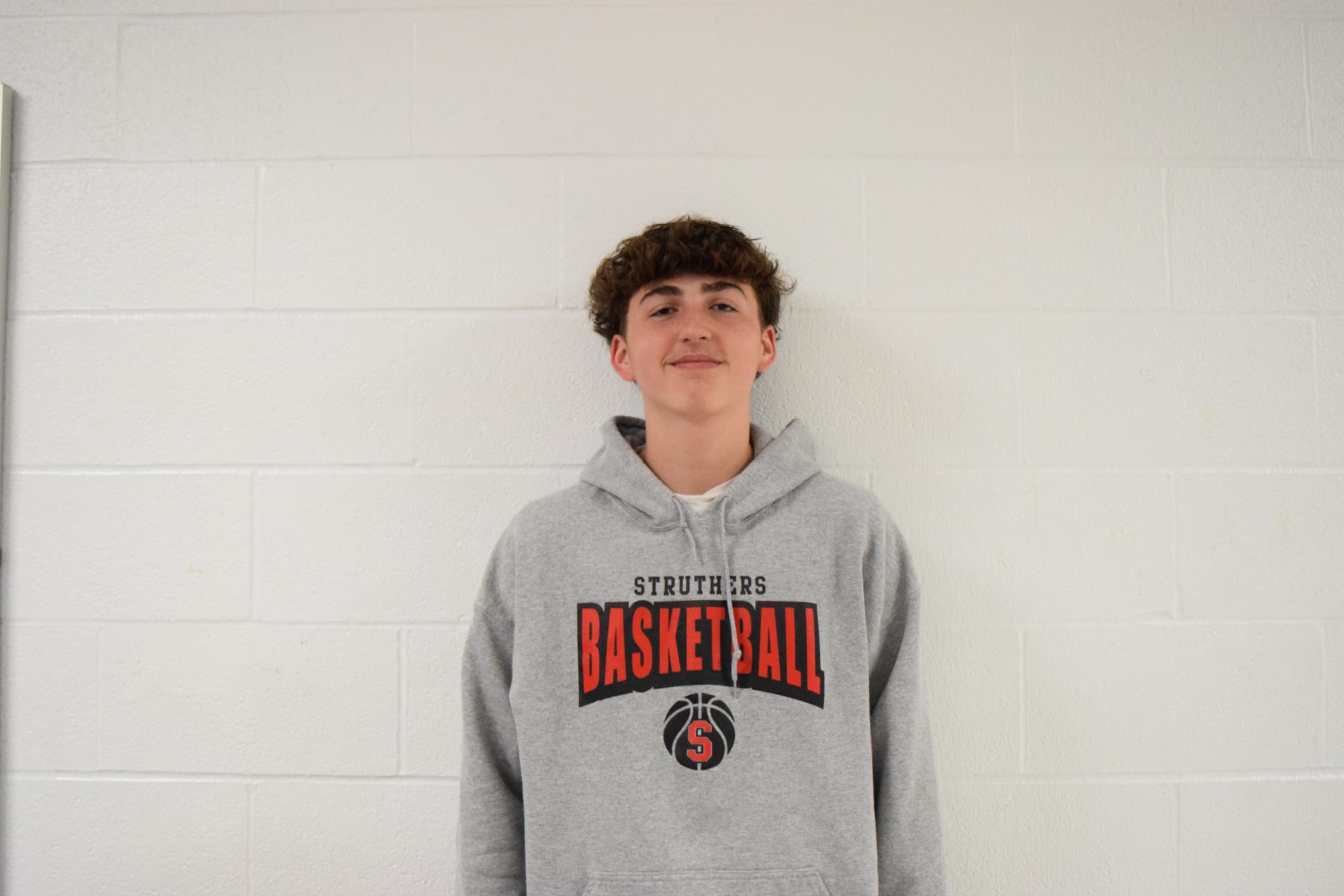 Landon Fox, freshman, is a power forward for the basketball team.