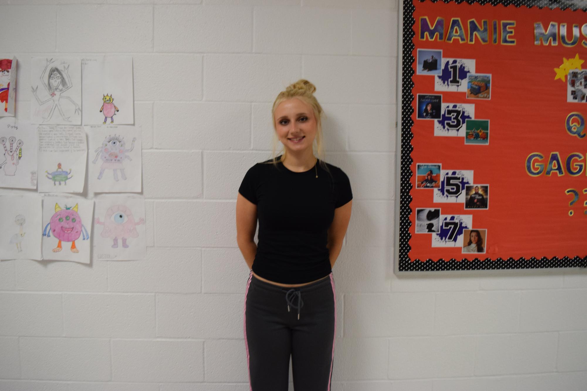 Carmella Lanzo, junior, is a member of the relay team.