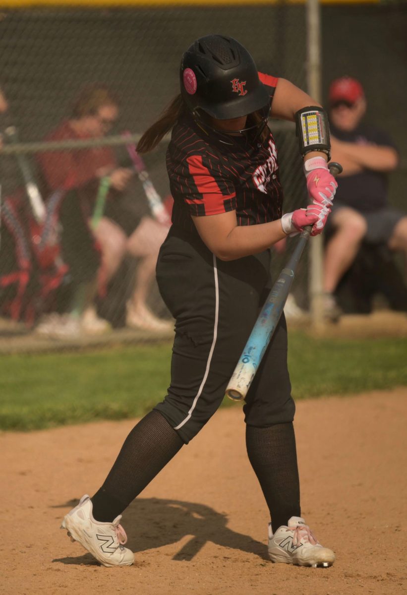 Gia Smiley, junior, plays third base for the Ladycats.