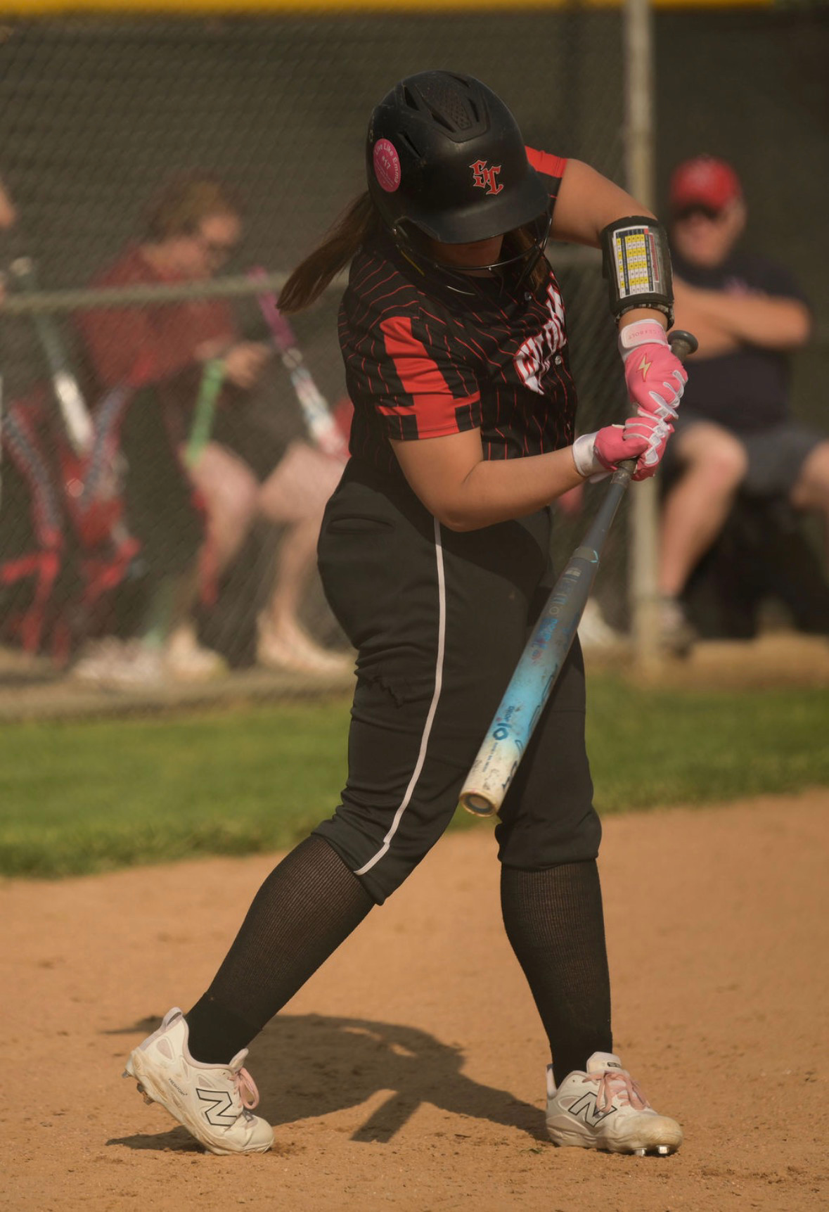 Gia Smiley, junior, plays third base for the Ladycats.